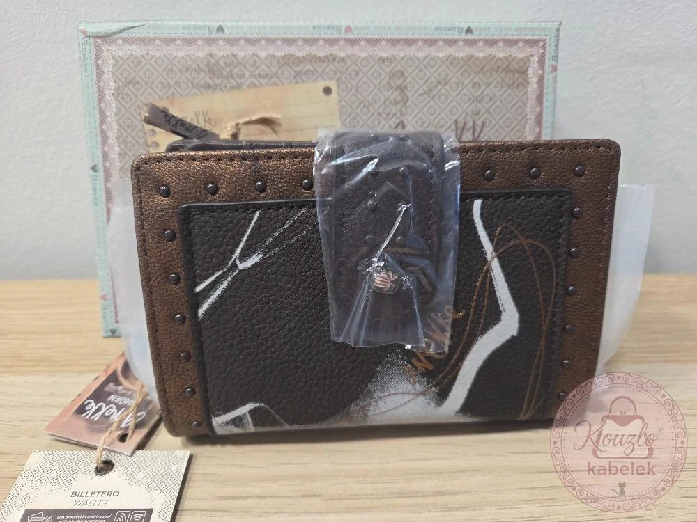Peněženka "Anekke Nature Shodo Brown Flexible RFID Wallet"