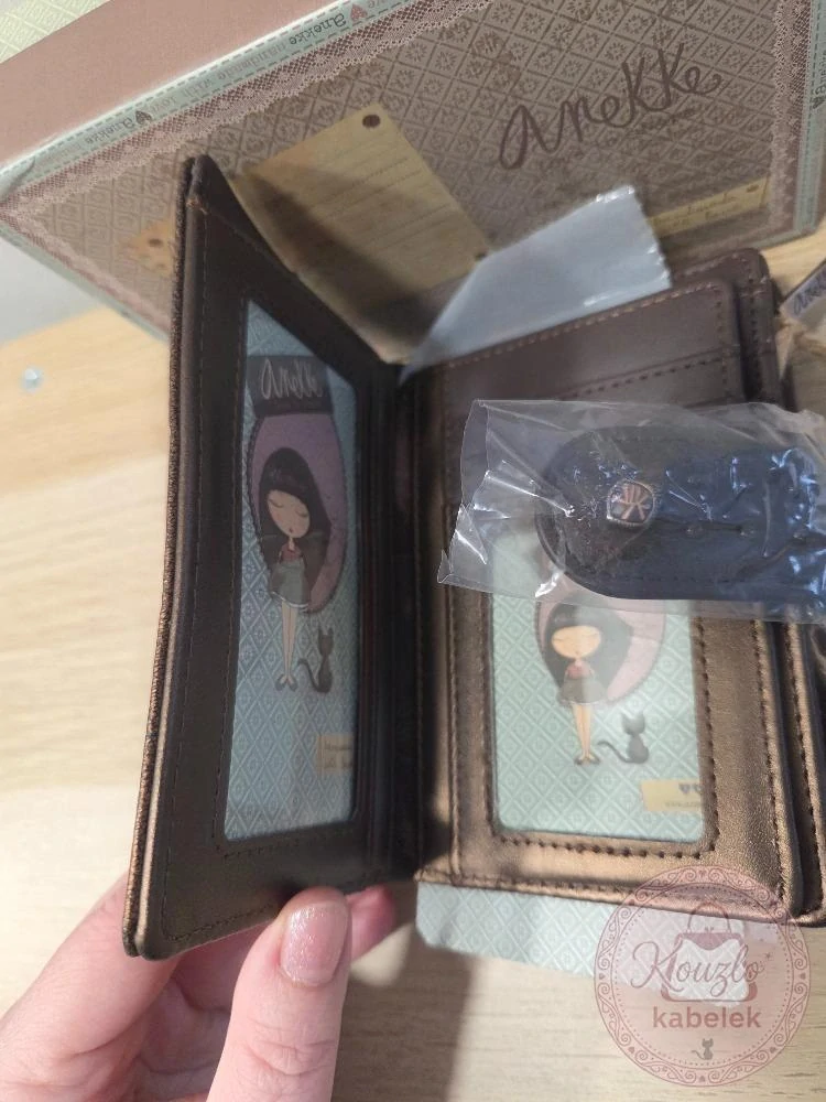 Peněženka "Anekke Nature Shodo Brown Flexible RFID Wallet"